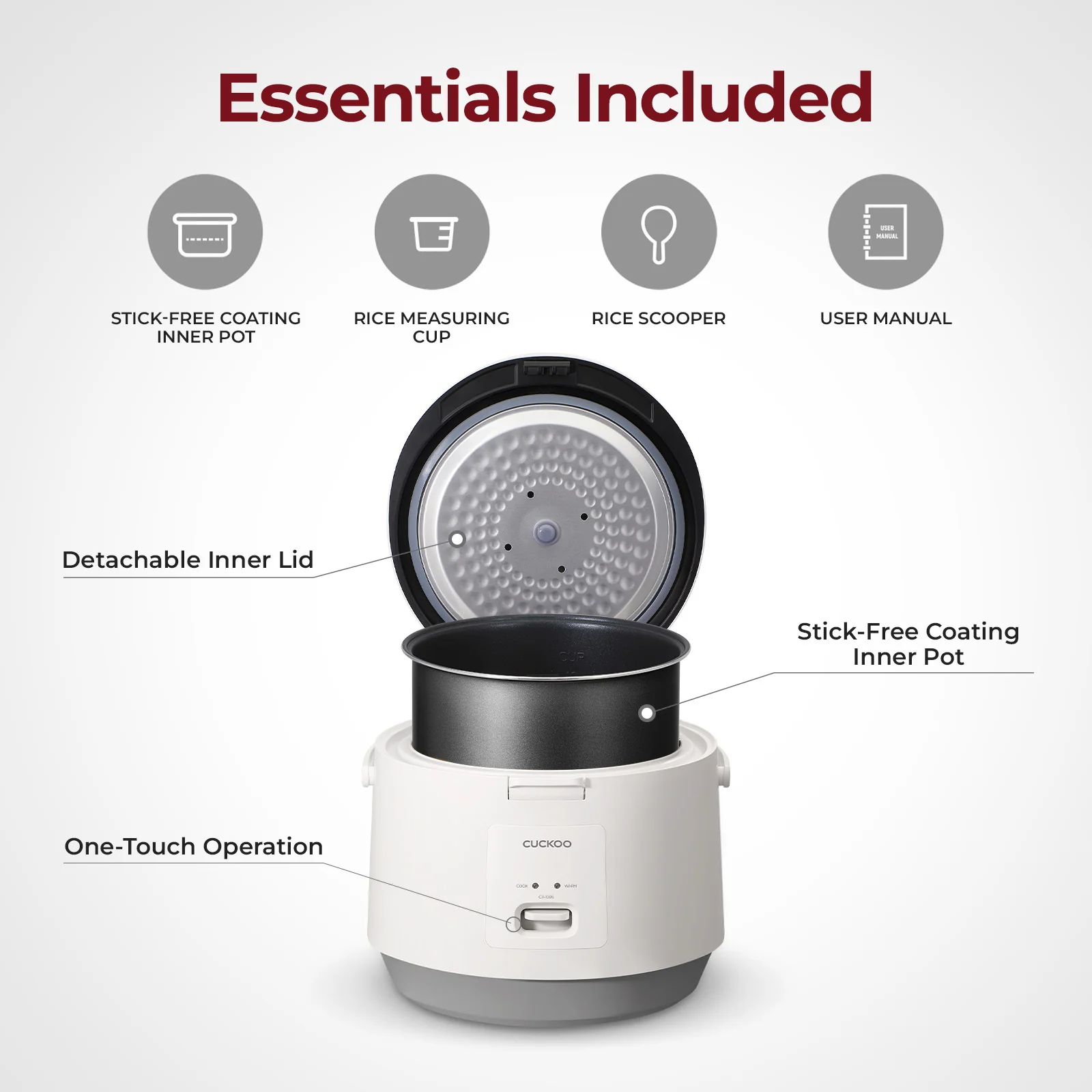 10-Cup Basic Rice Cooker (CR-1095) - Image 4