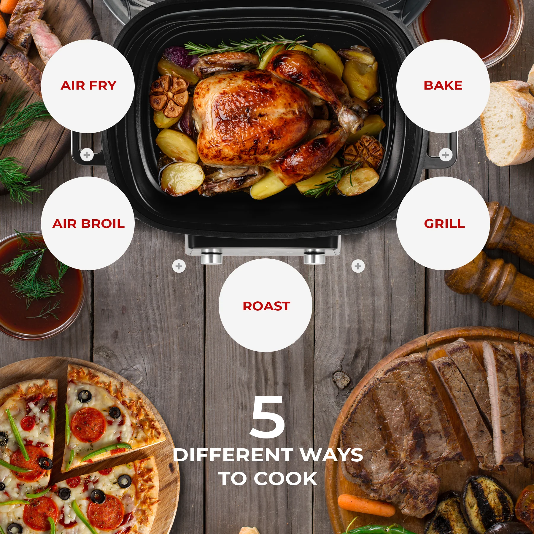 6QT. Countertop Air Grill & Air Fryer (CAFG-A0601S)★ Perfect air fryer for sweet and hot gungoguma! ★ - Image 7