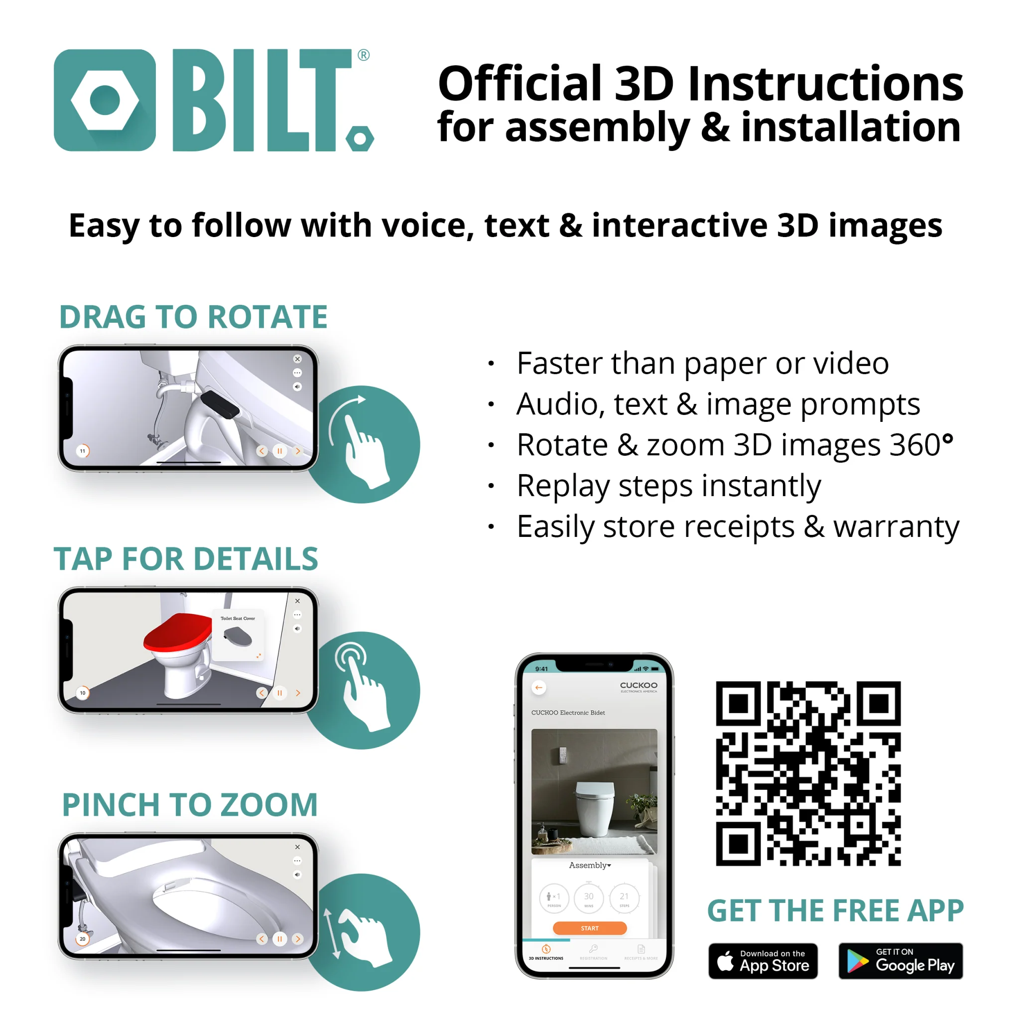 Electric Bidet for Elongated Seats (CBT-I1030RW) - Image 6