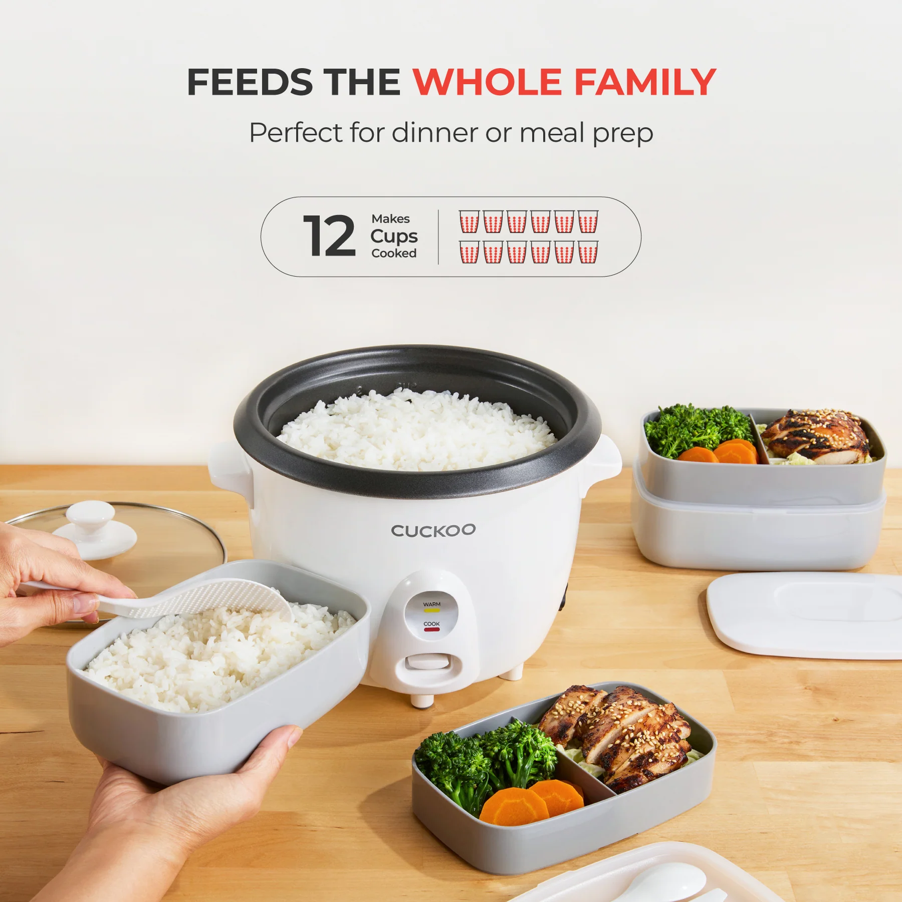 ☆ Free Shipping☆ 6-Cup One Touch Rice Cooker & Steamer (CR-0601C) - Image 5