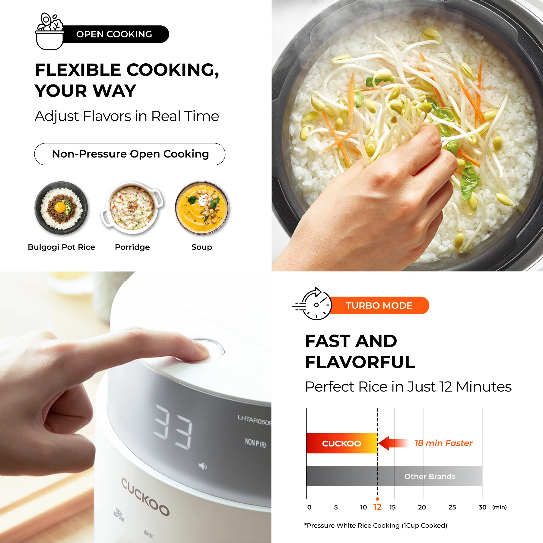 6-Cup IH Twin Pressure Rice Cooker (CRP-LHTAR0609F) – Built-in Stainless Steel Inner Pot - Image 9