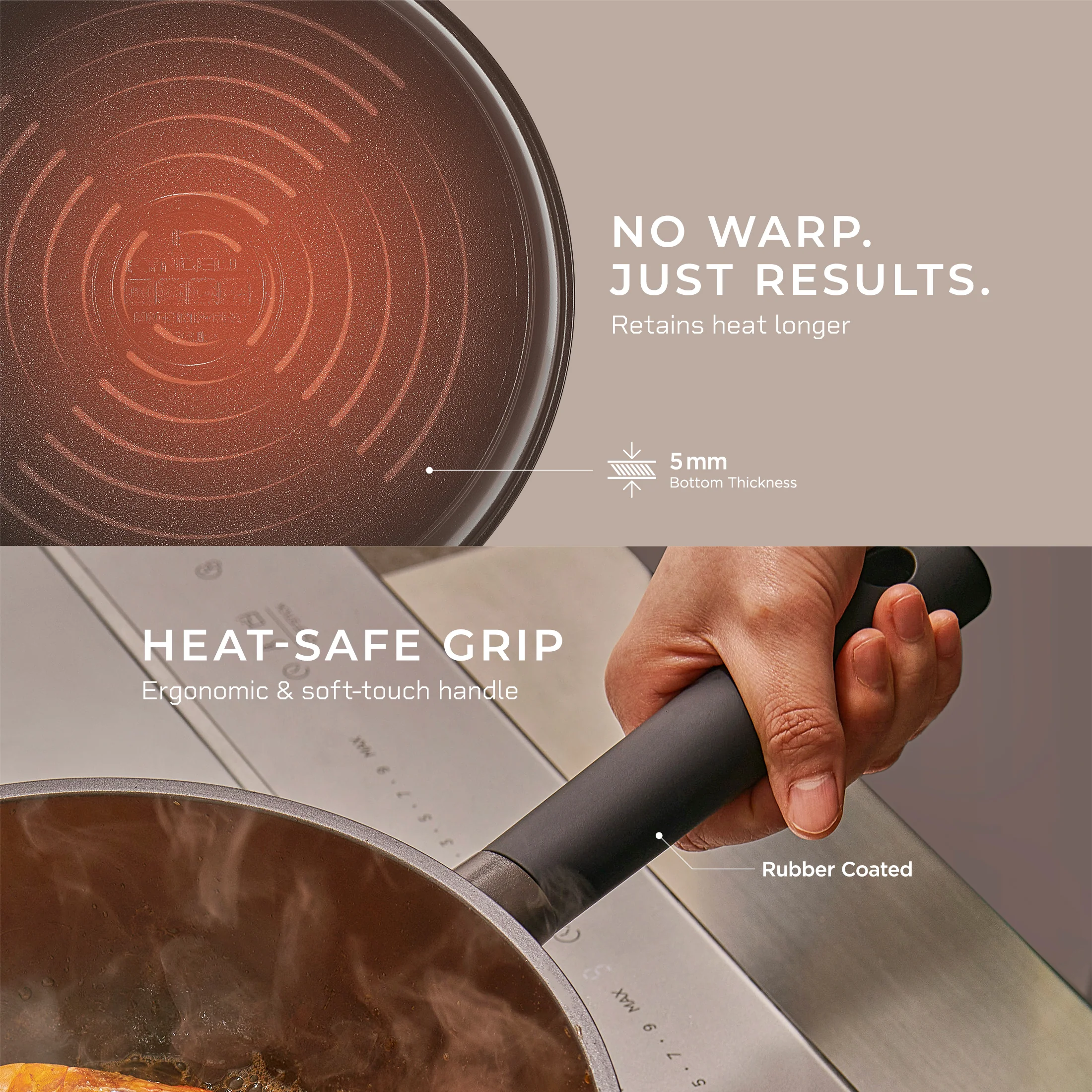 11 in 8-Layer Titanium Diamond & Ceramic Nonstick Wok Pan (COP-B2810HGB) - Image 6