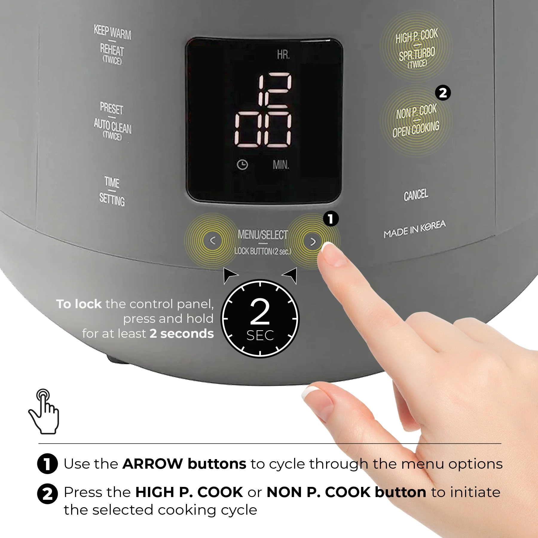 Refurbished B grade 10-Cup HP Twin Pressure Rice Cooker (CRP-ST1009F) - Image 3
