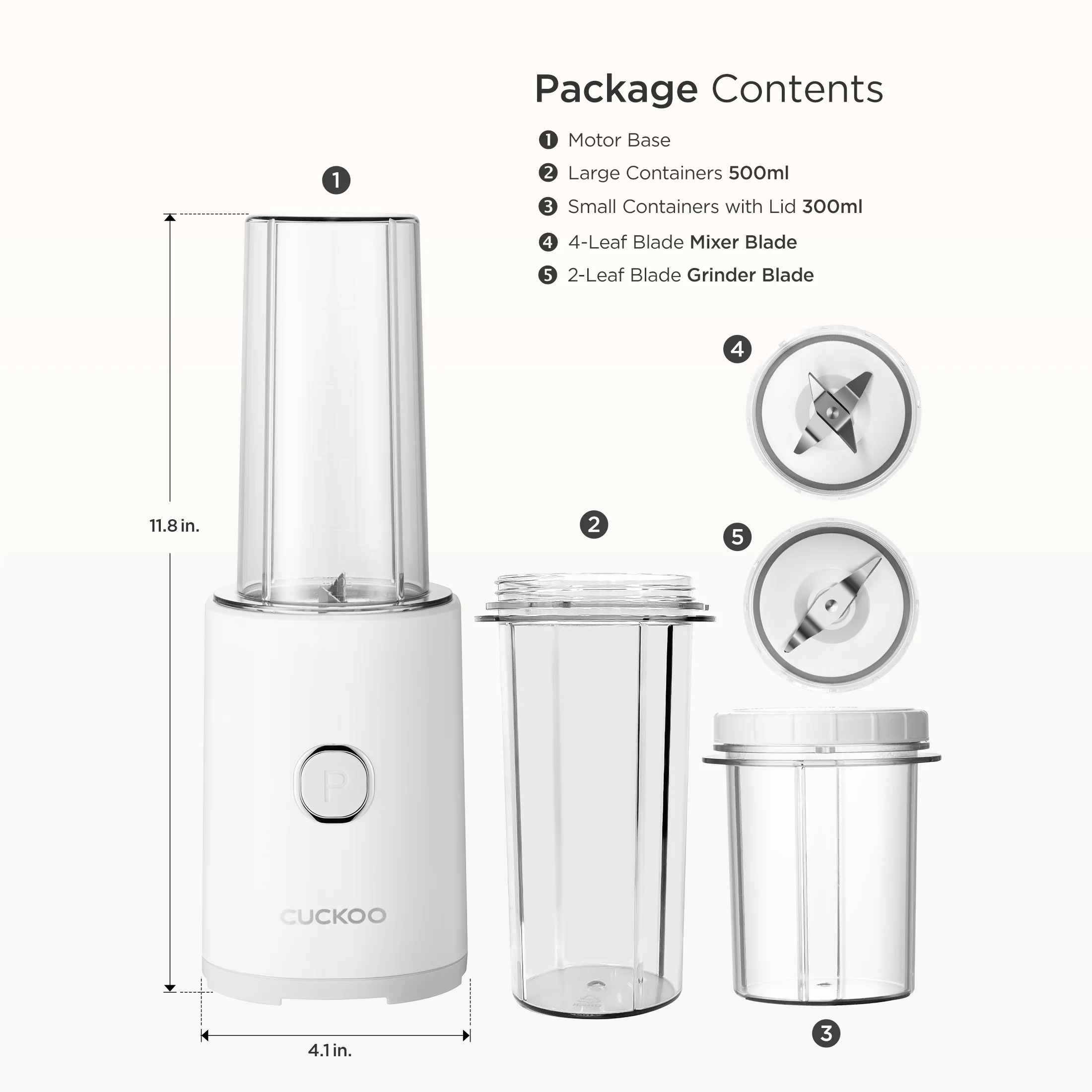 Refurbished B grade One-Touch Personal Blender (CFM-D60W) - Image 6