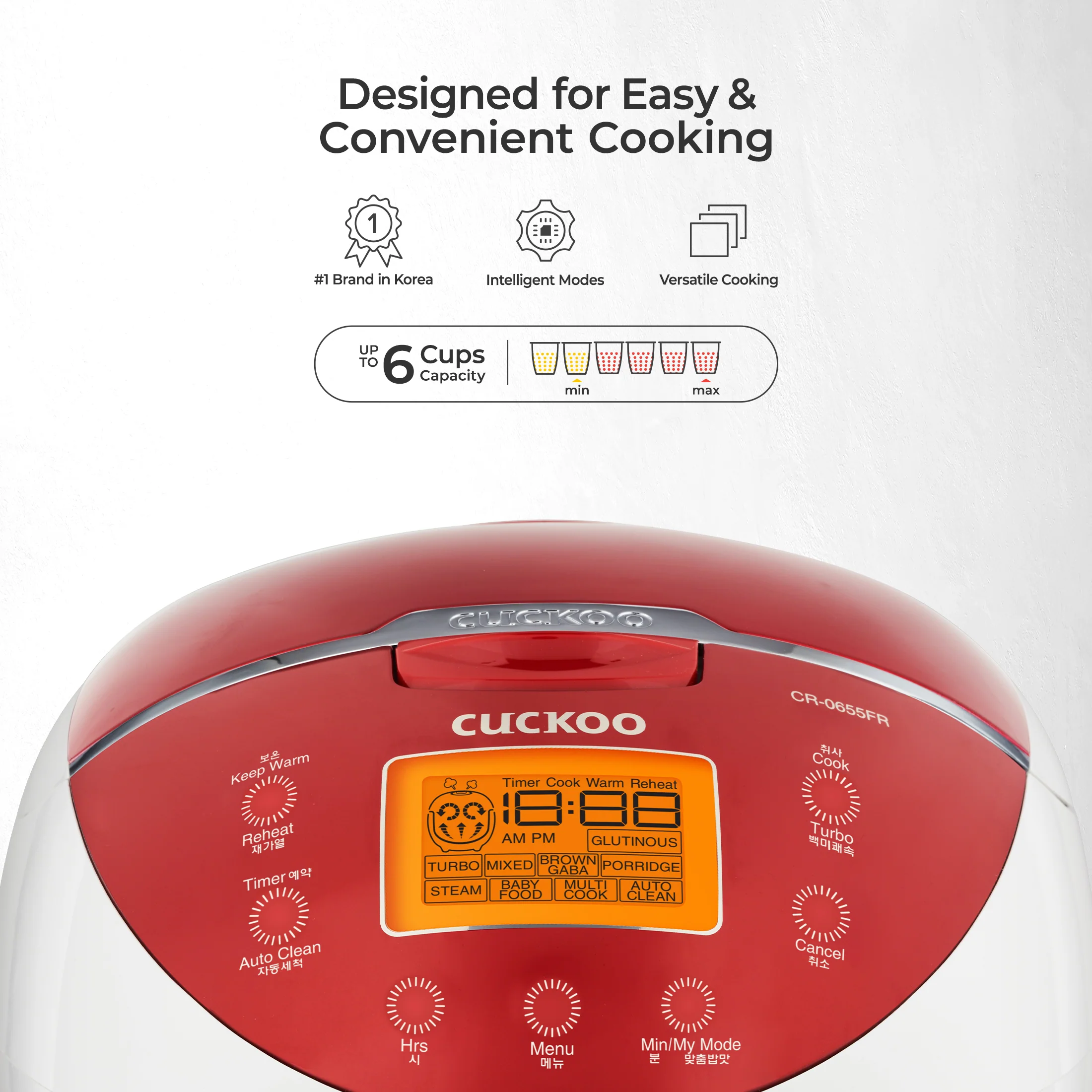 Refurbished B grade 6-Cup Micom Rice Cooker (CR-0655F) - Image 2
