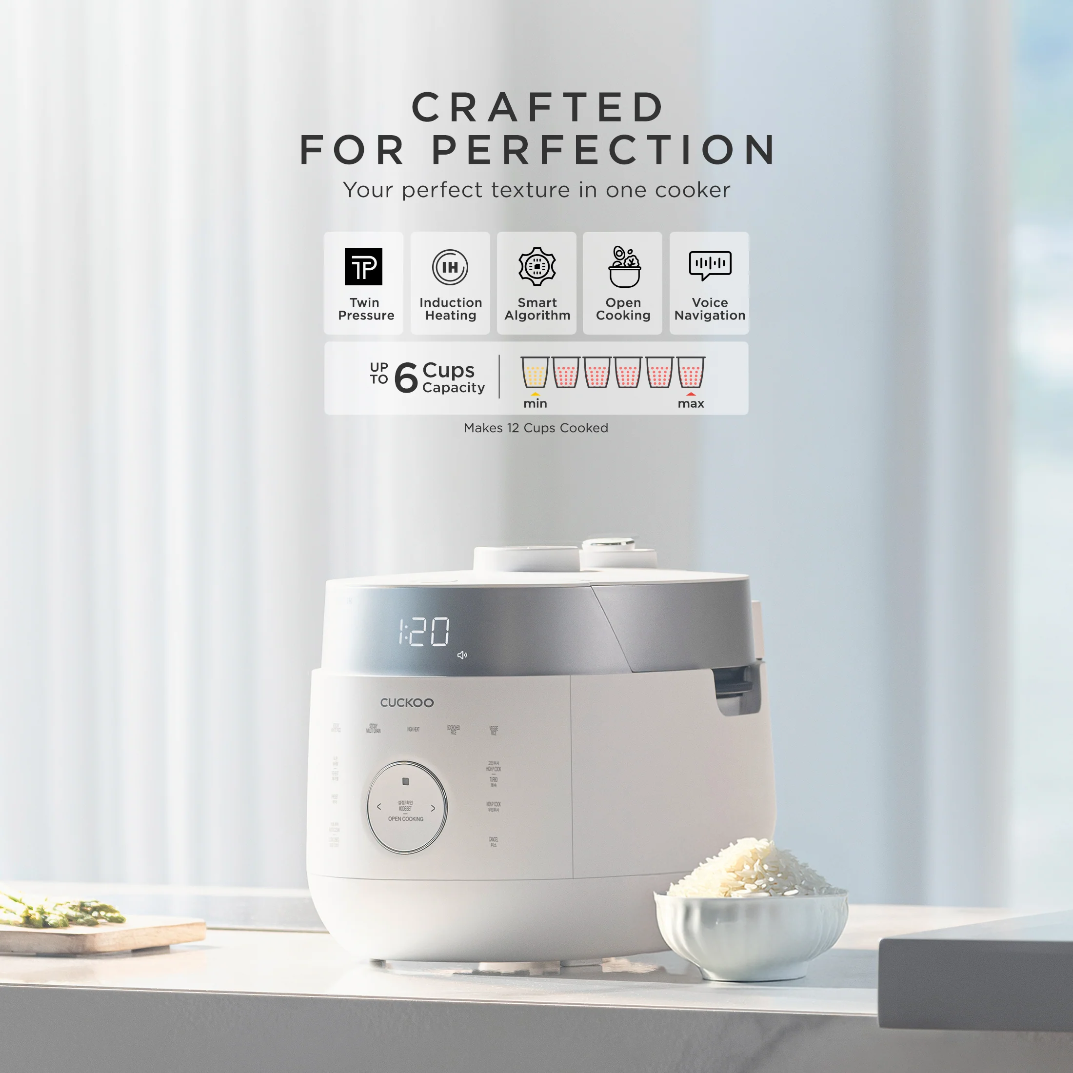 Refurbished B grade 6-Cup IH Twin Pressure Rice Cooker (CRP-LHTR0609F) - Image 2