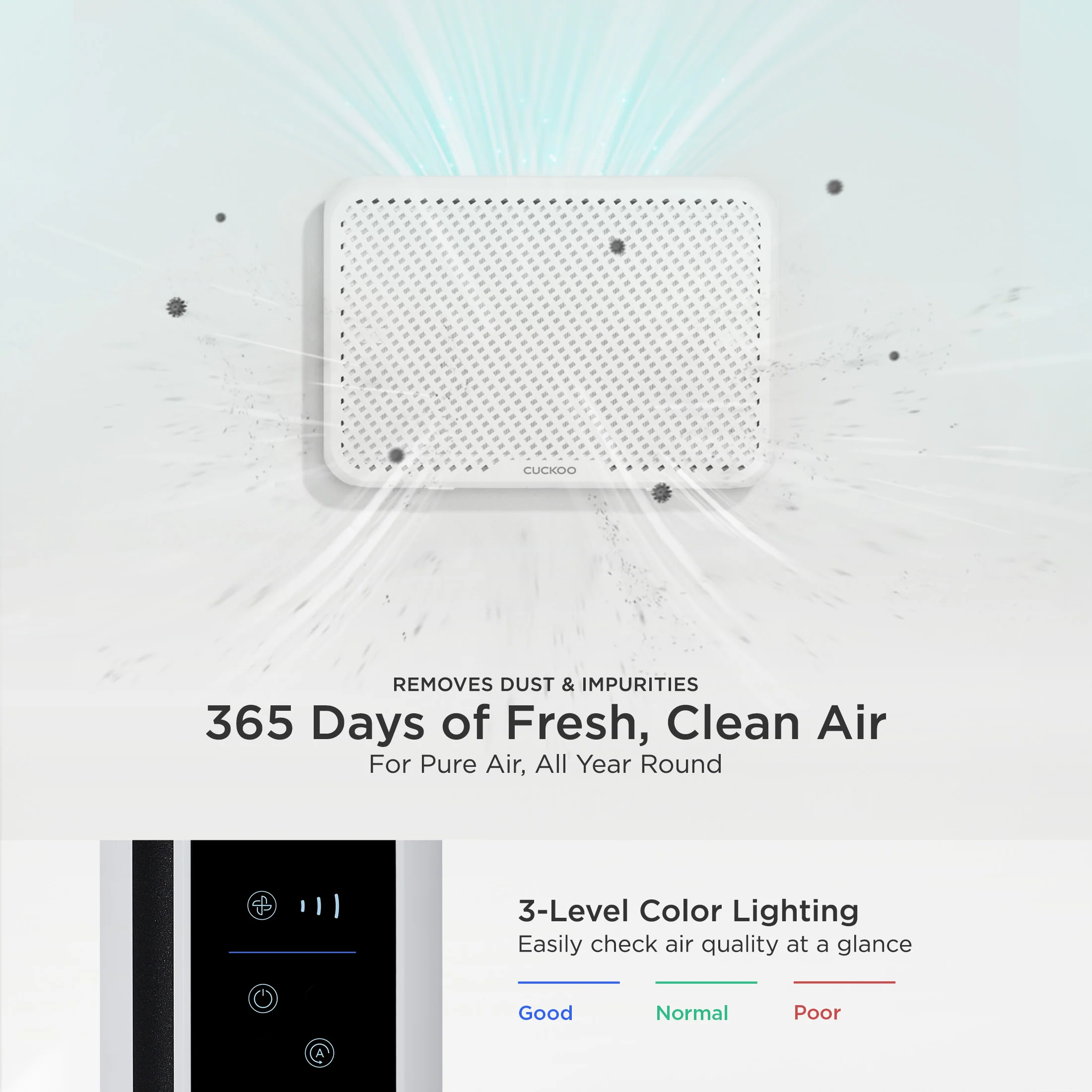Wall Mount Air Purifier-H13 True HEPA (CAC-AA0910FW) - Image 5