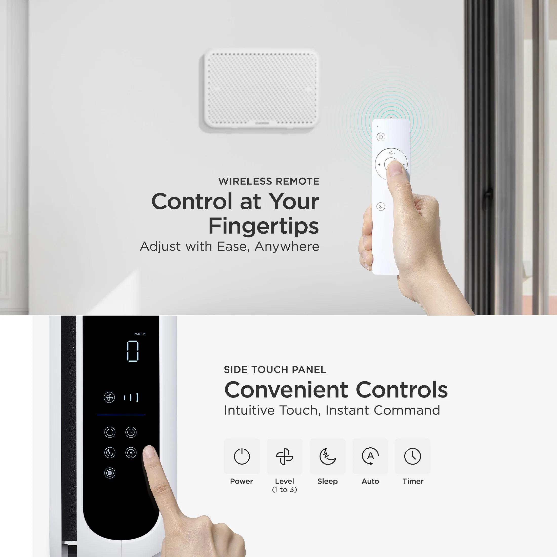 Wall Mount Air Purifier-H13 True HEPA (CAC-AA0910FW) - Image 7
